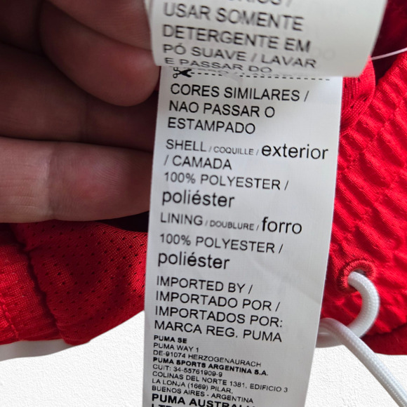 Puma Hoops High Risk Red Foundation Athletic High Waisted Shorts Size Medium - Picture 11 of 13